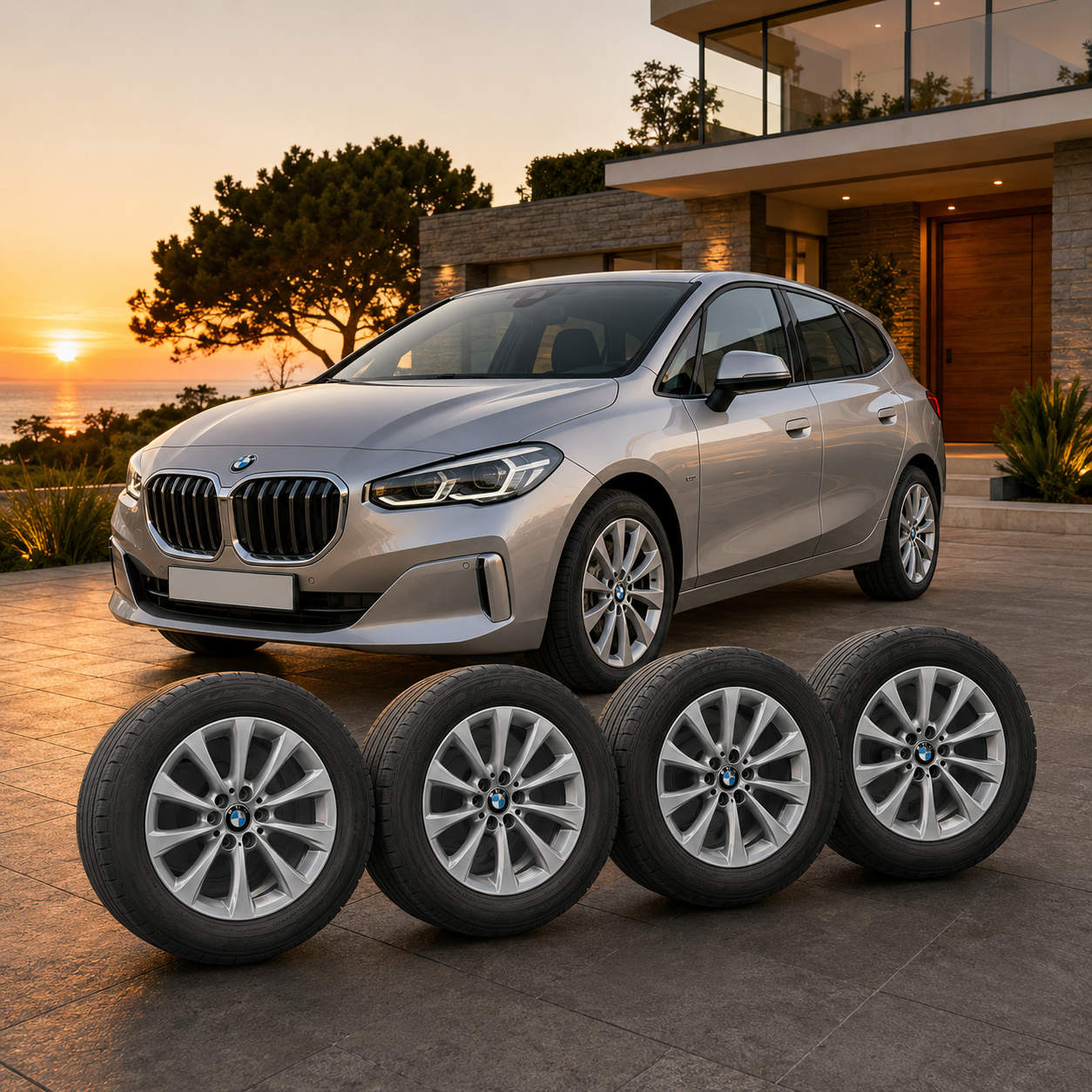 4 x Original BMW 17Zoll Alufelgen 6855088 Kompletträder 7Jx17 ET54 5x112 205/55 R17 Sommerreifen
