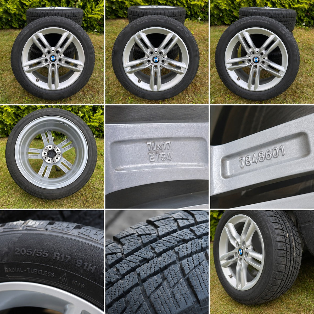 4 xOriginal BMW 17 Zoll Alufelgen Winterräder 205/55 R17 Kompletträder Continental SSR Alufelgen 7848601