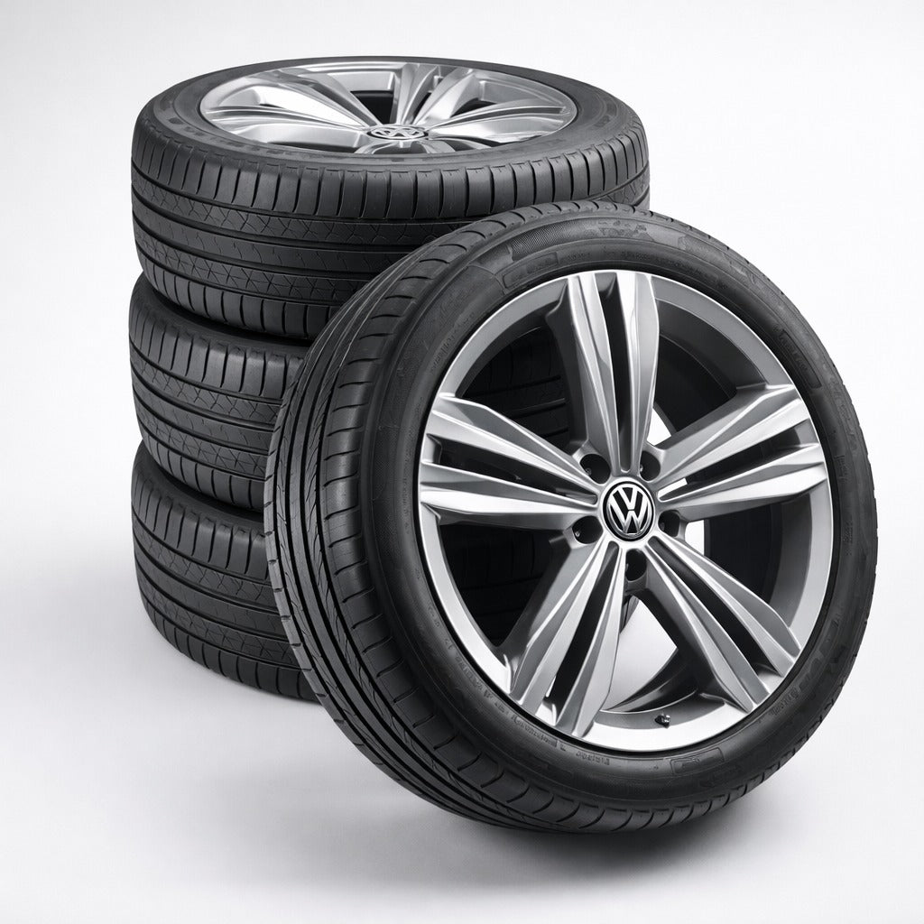 4 x Original VW 19 Zoll Alufelgen Kompletträder Sommerreifen 255/55 R19