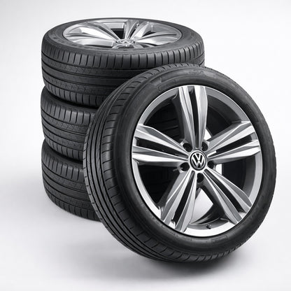 4 x Original VW 19 Zoll Alufelgen Kompletträder Sommerreifen 255/55 R19