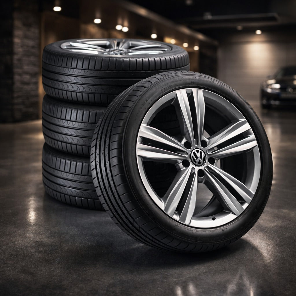 4 x Original VW 19 Zoll Alufelgen Kompletträder Sommerreifen 255/55 R19