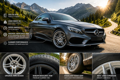 4x Original Mercedes AMG 18 Zoll Sommerräder A2044014202 255/35 R18 5x112 Felgen