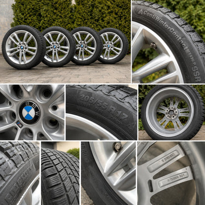 4 xOriginal BMW 17 Zoll Alufelgen Winterräder 205/55 R17 Kompletträder Continental SSR Alufelgen 7848601