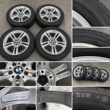 4 xOriginal BMW 17 Zoll Alufelgen Winterräder 205/55 R17 Kompletträder Continental SSR Alufelgen 7848601