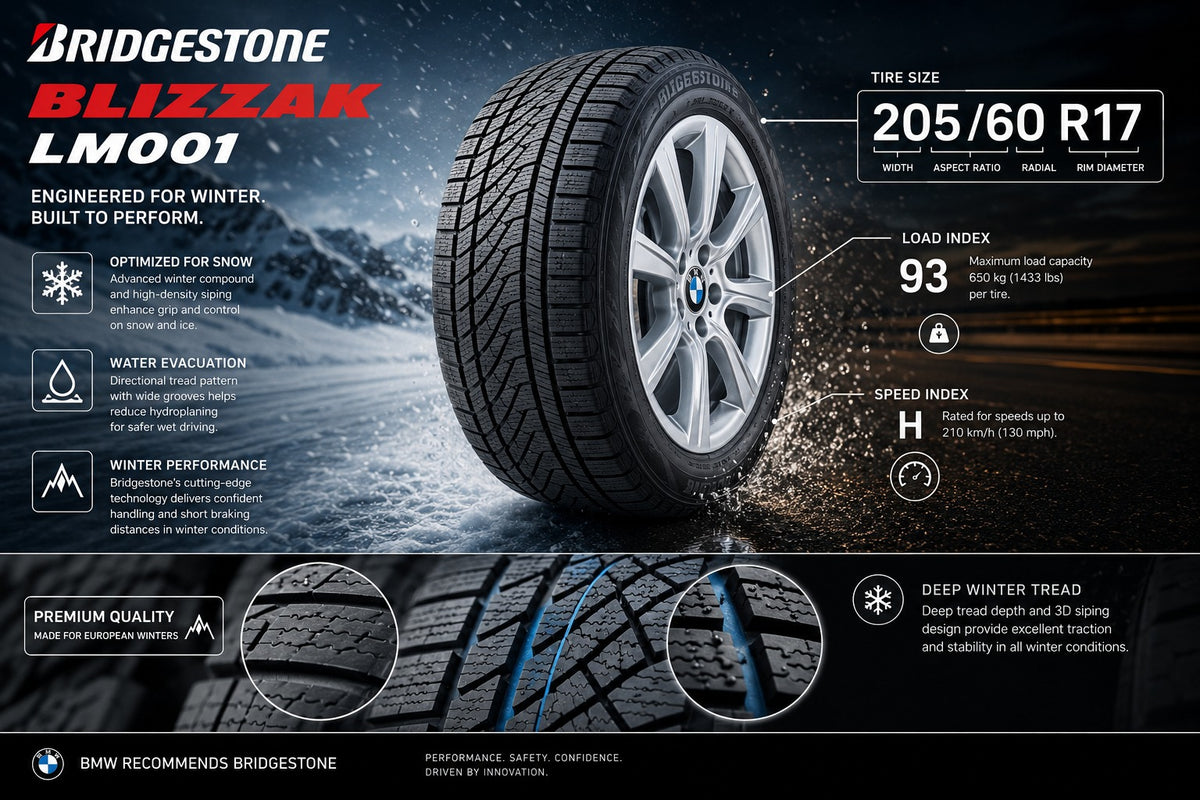 4 x Original BMW Winterräder 17 Zoll Style 574 205/60 Bridgestone RunFlat LM001