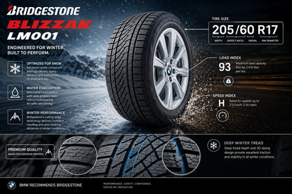 4 x Original BMW Winterräder 17 Zoll Style 574 205/60 Bridgestone RunFlat LM001