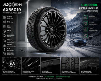 4x Axxion AX85019 8.5x19 ET32 5x112 Winterräder 235/55 R19 Goodride ZuperSnow Kompletträder