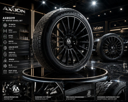 4x Axxion AX85019 8.5x19 ET32 5x112 Winterräder 235/55 R19 Goodride ZuperSnow Kompletträder