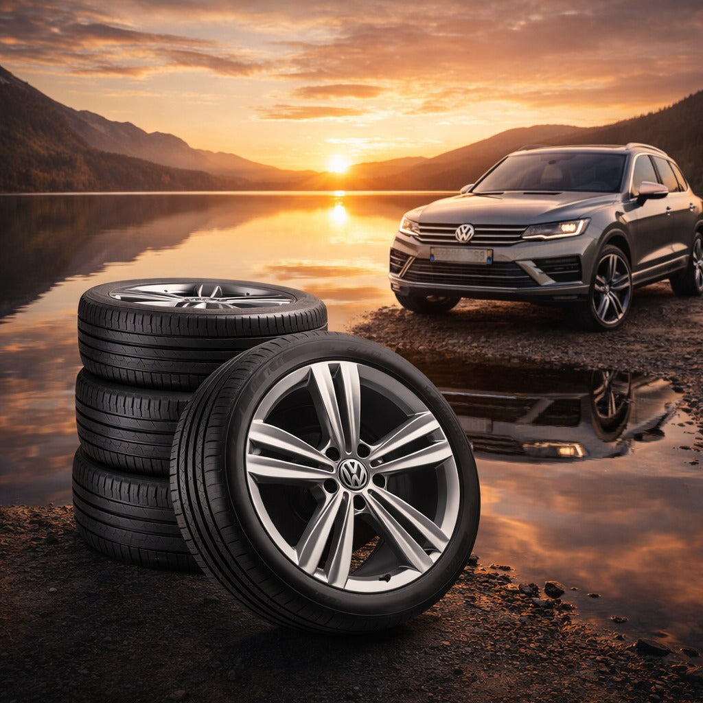 4 x Original VW 19 Zoll Alufelgen Kompletträder Sommerreifen 255/55 R19