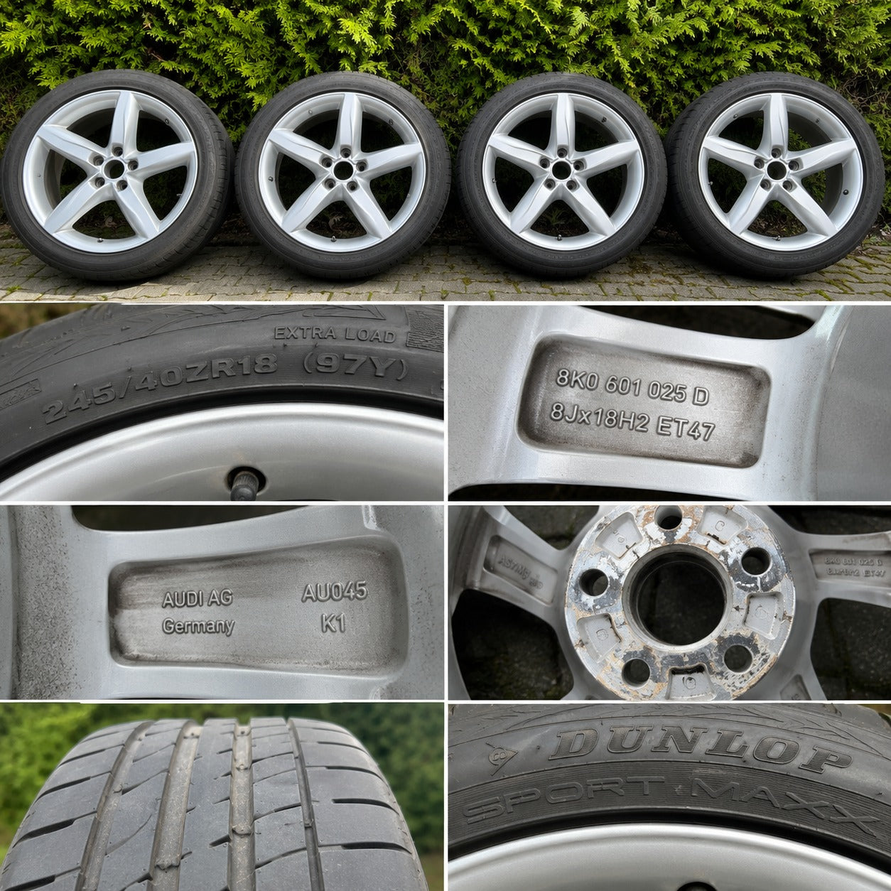 Original Audi A4/S4 B8 18 Zoll Kompletträder Sommer 245/40 R18 – 8Jx18 ET47