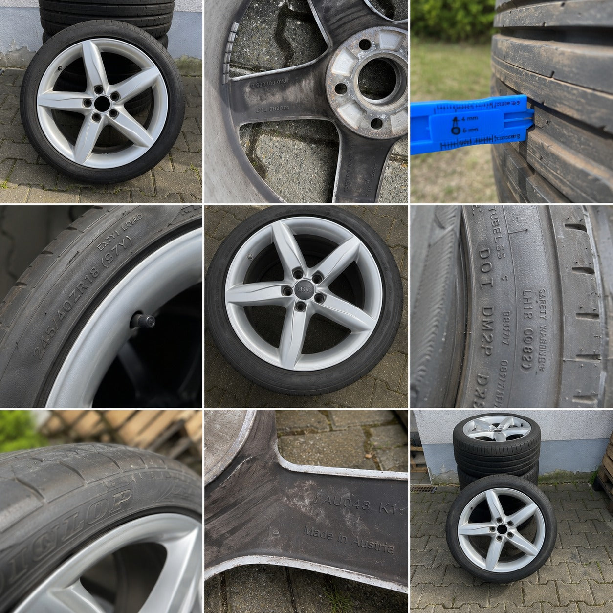 Original Audi A4/S4 B8 18 Zoll Kompletträder Sommer 245/40 R18 – 8Jx18 ET47