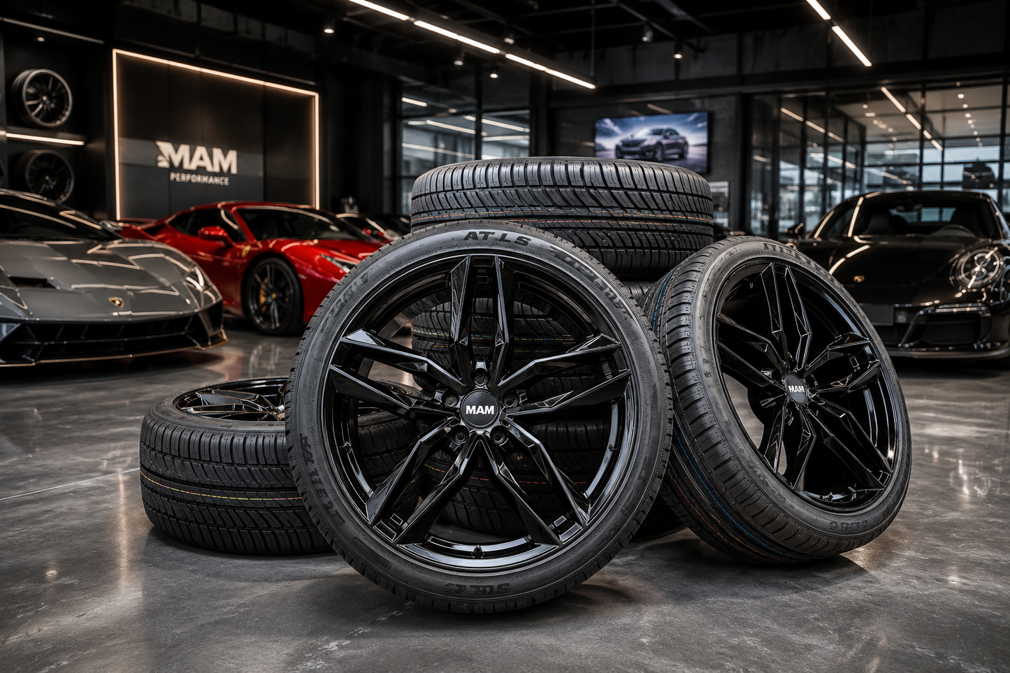 4 x MAM RS3 20 Zoll Alufelgen 5x112 ET45 255/35 R20 Atlas Ganzjahresreifen