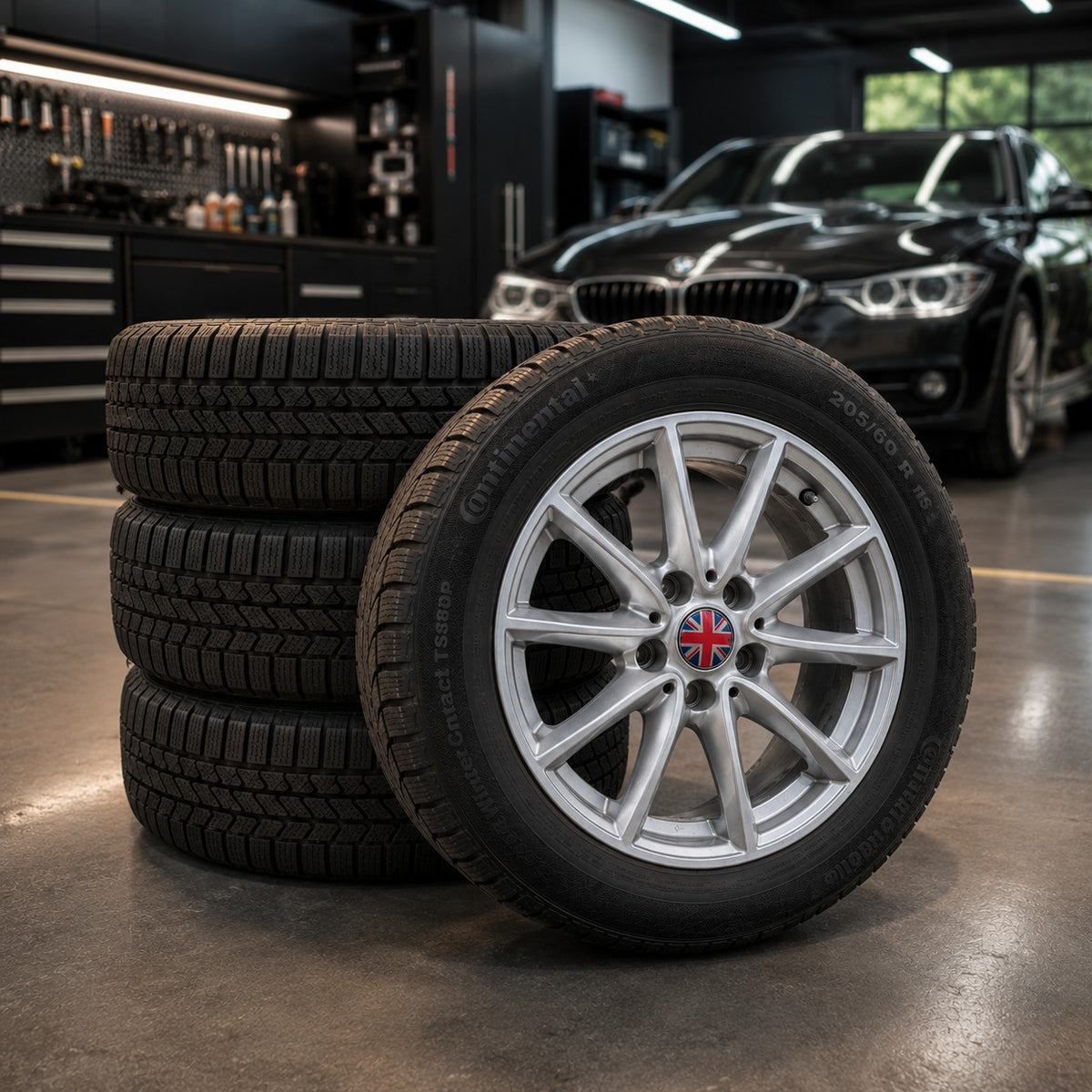4 x Winterräder Original BMW 205/60 R16 Alufelgen 92H M+S 6855080 Continental Kompletträder