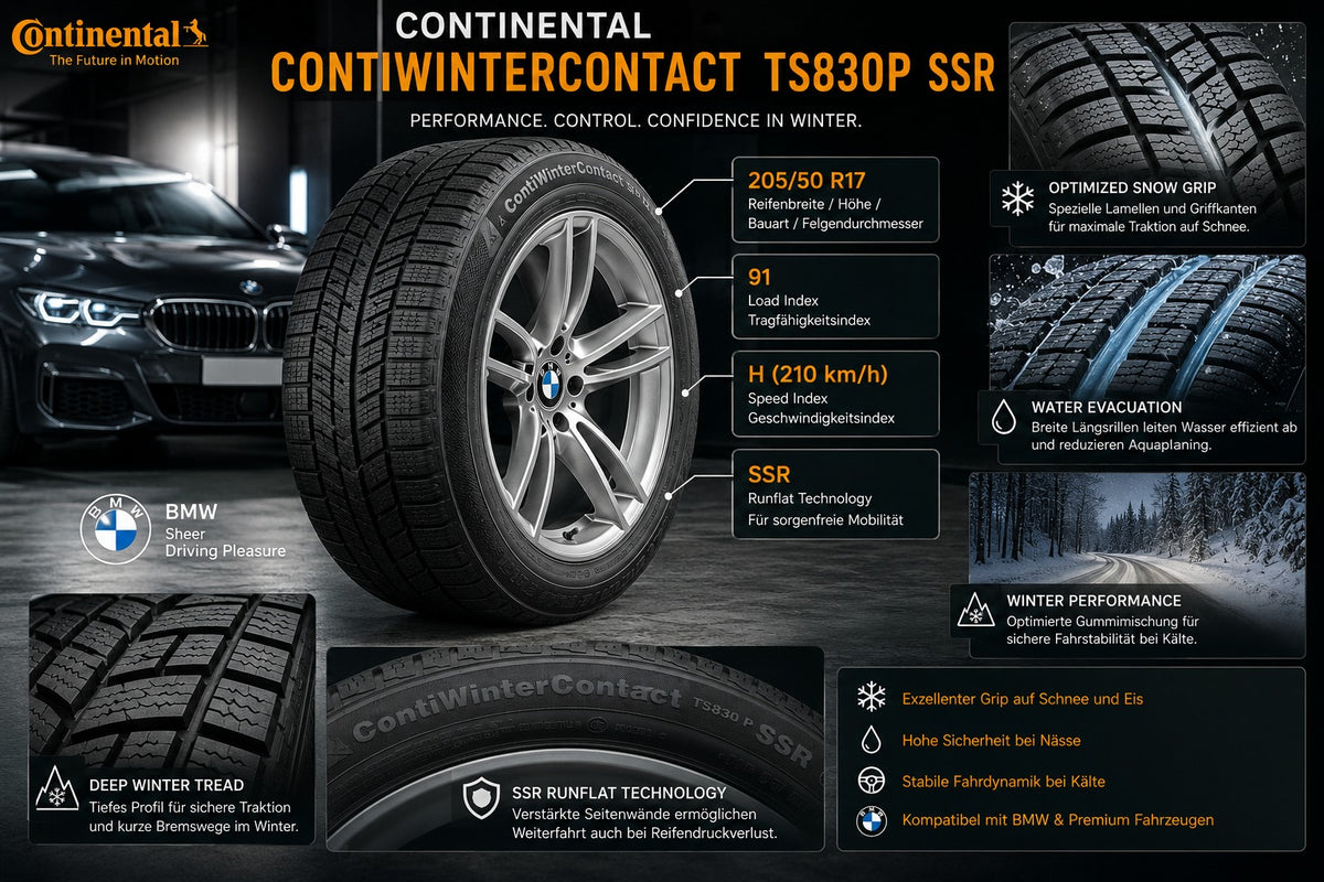 4 xOriginal BMW 17 Zoll Alufelgen Winterräder 205/55 R17 Kompletträder Continental SSR Alufelgen 7848601